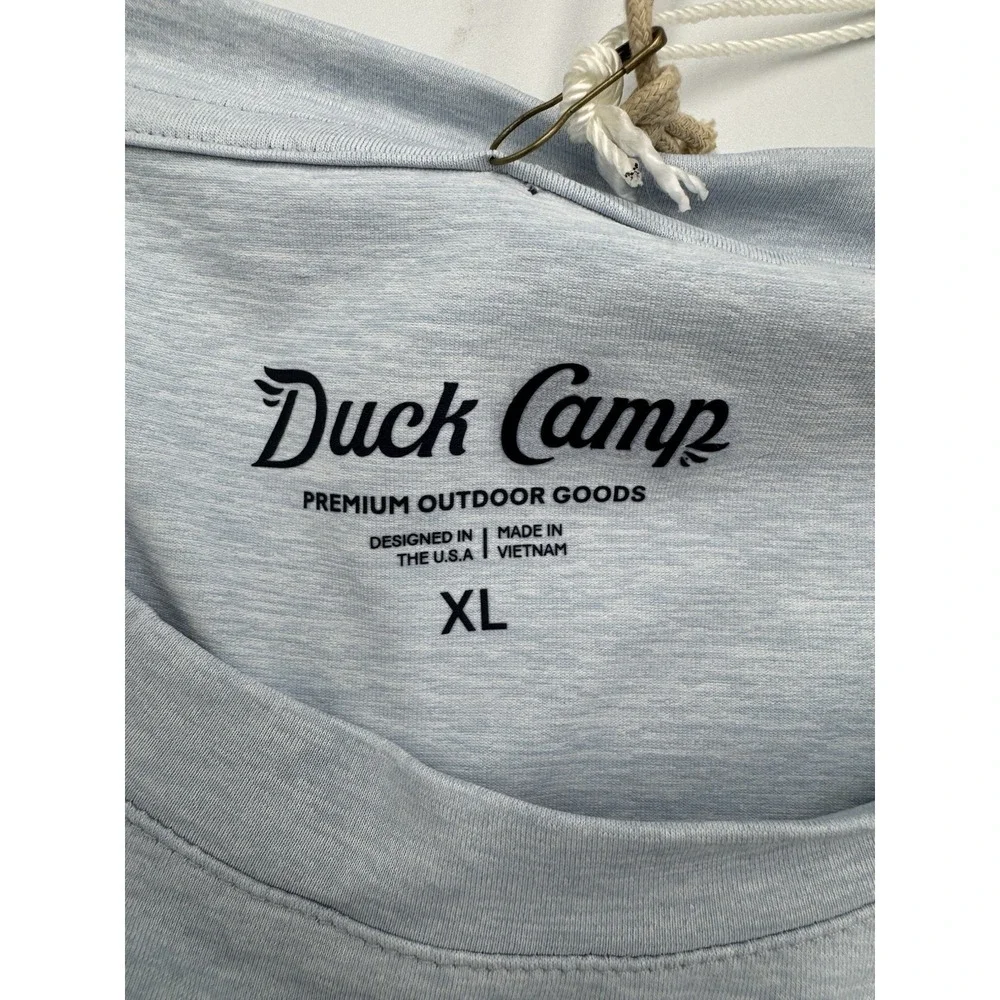 Duck Camp Men's Rockport Crew Long Sleeve Shirt - Clear Skies - XL-New - Picture 3 of 12